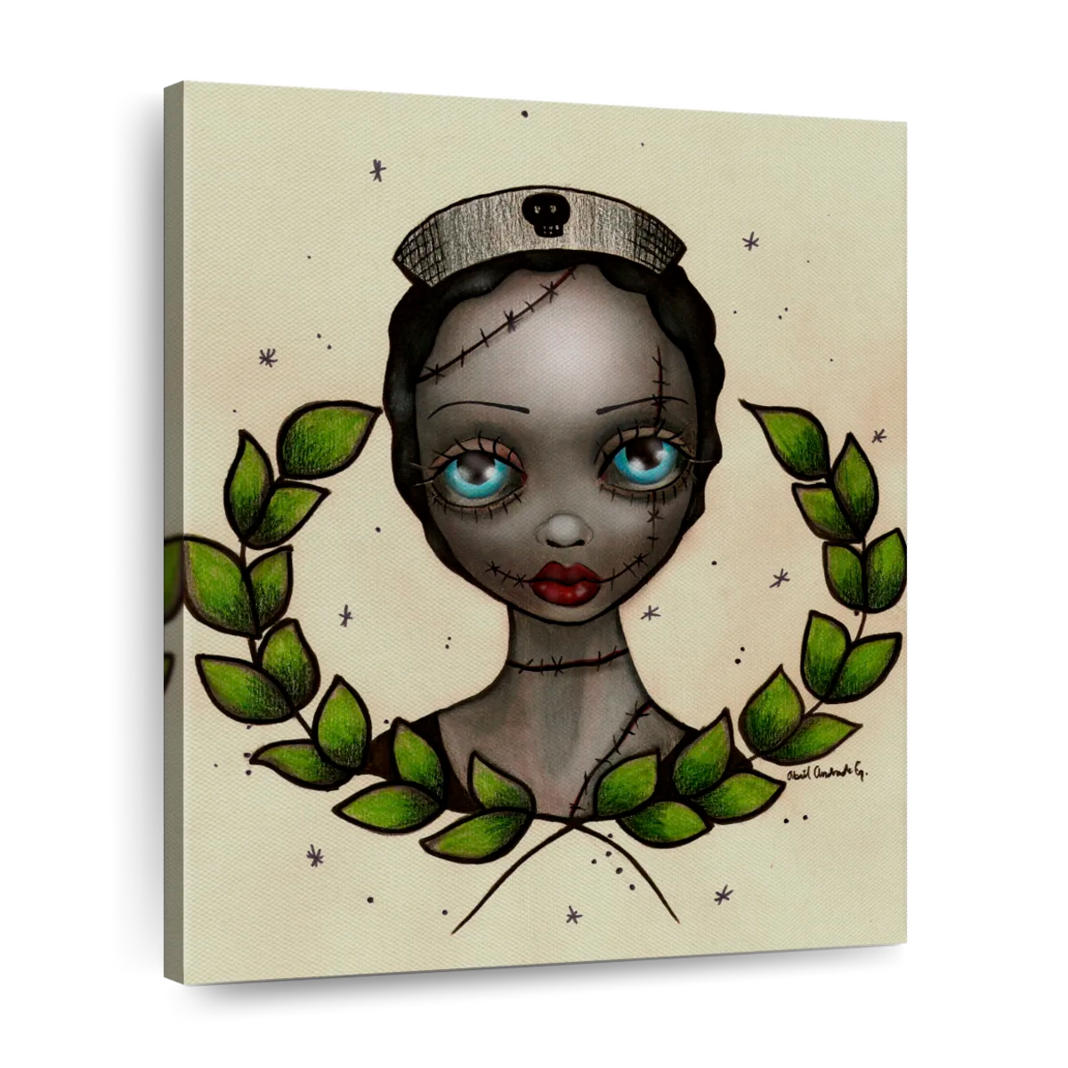 Zombie nurse art canvas prints frames posters