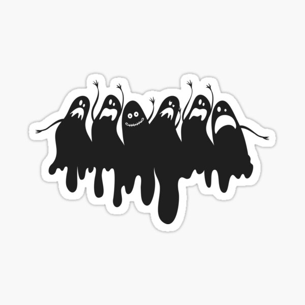 Funny derpy halloween ghost with face palm sticker for sale by bigmranch