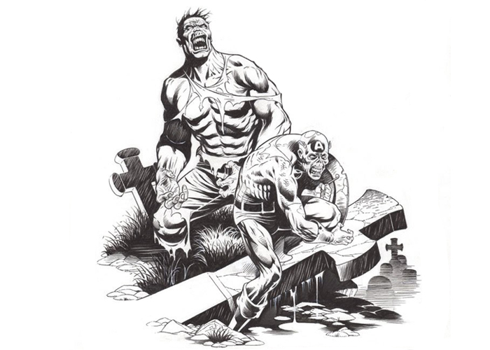 Marvel zombies coloring pages
