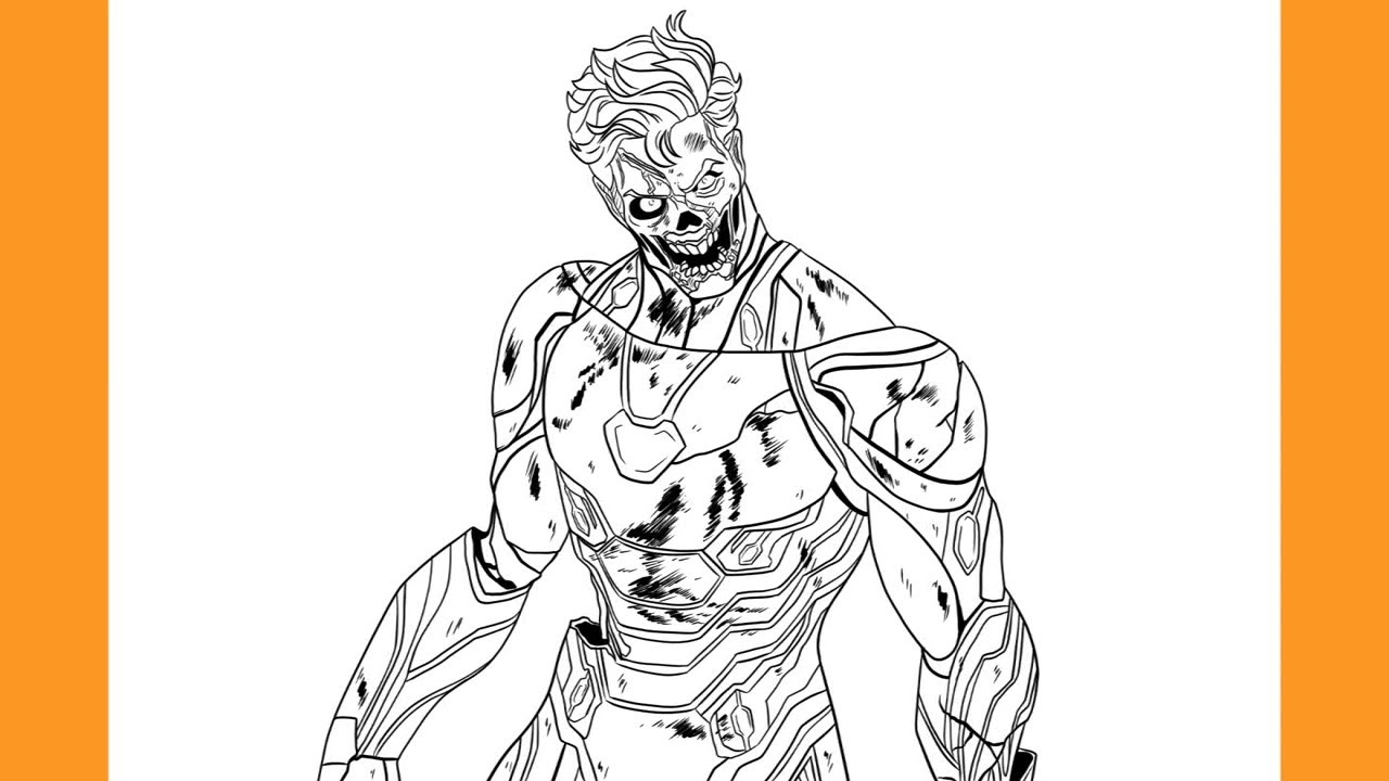 How to draw zombie iron man marvel studios what if