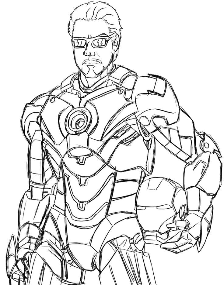Coloring pages iron man print superhero marvel for free