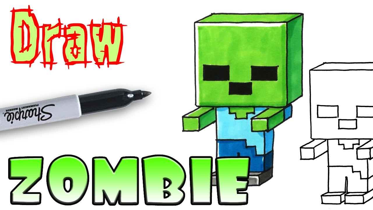 How to draw mincraft zombie