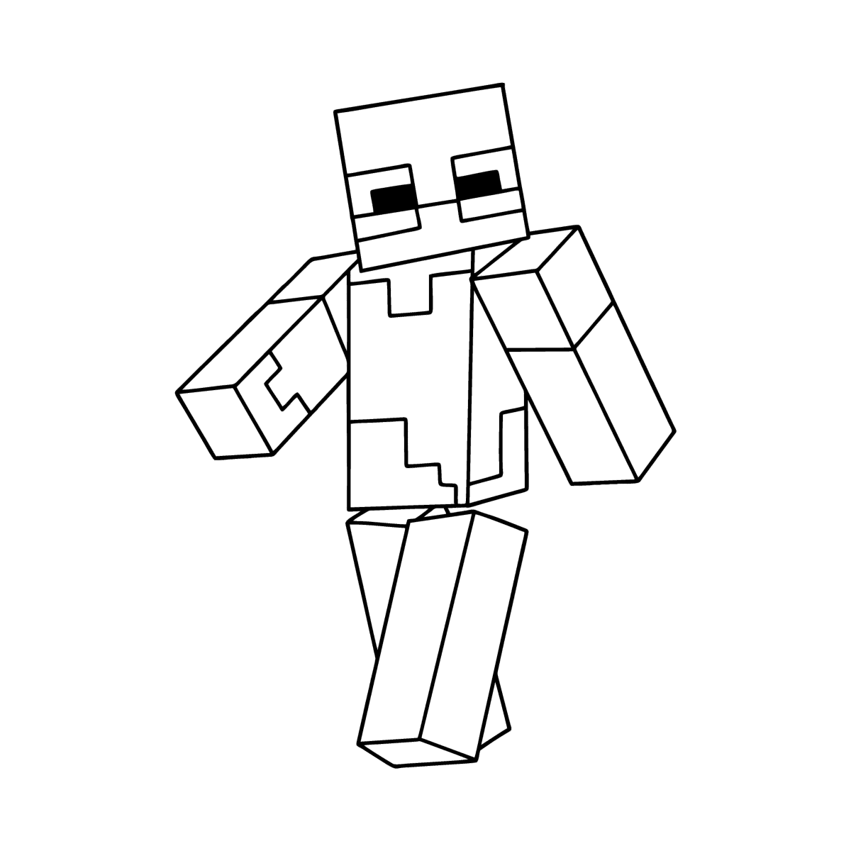 Minecraft zombie coloring page â online and print for free