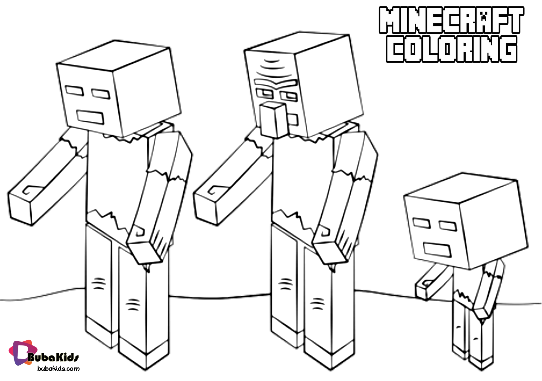Minecraft coloring zombies coloring page collection of cartoon coloring pages for teenage printâ minecraft para colorir desenhos minecraft pãginas para colorir