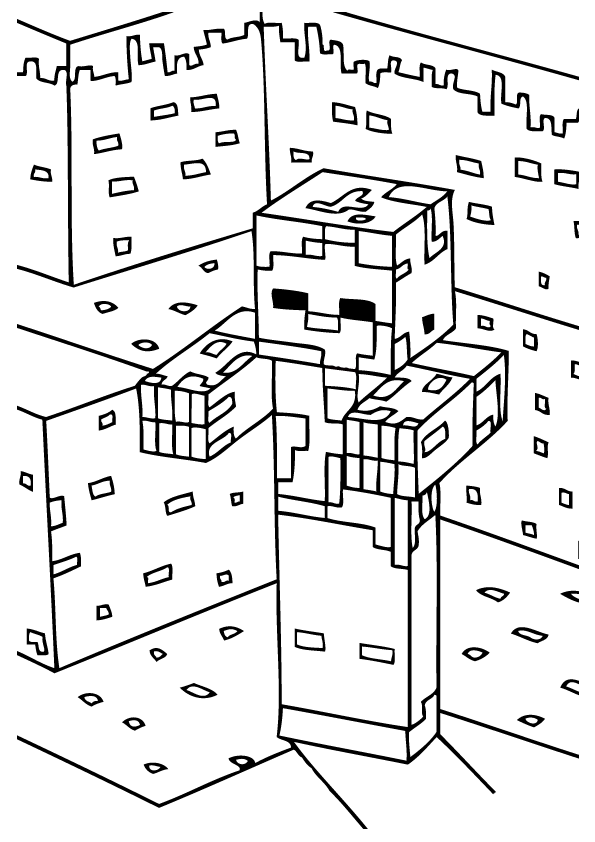 Minecraft coloring pages