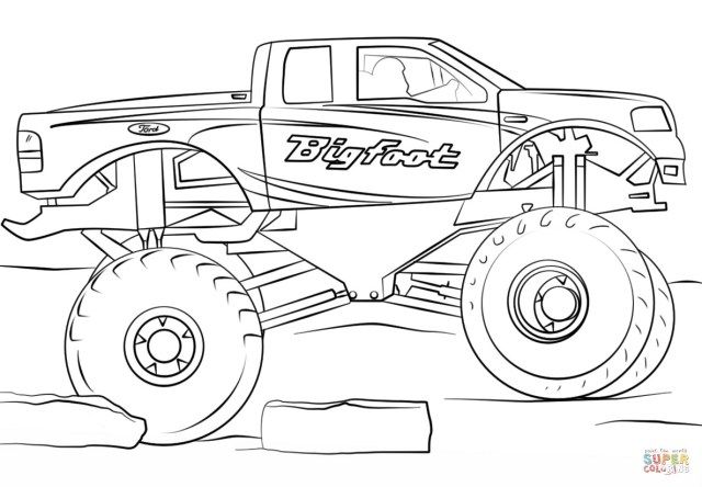 Free monster truck coloring pages for kids off