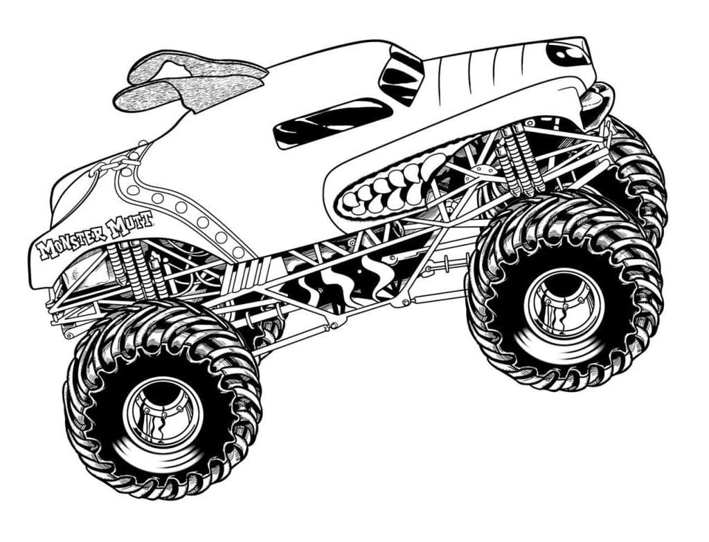 Monster truck coloring pages