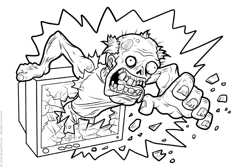 Zombie coloring pages