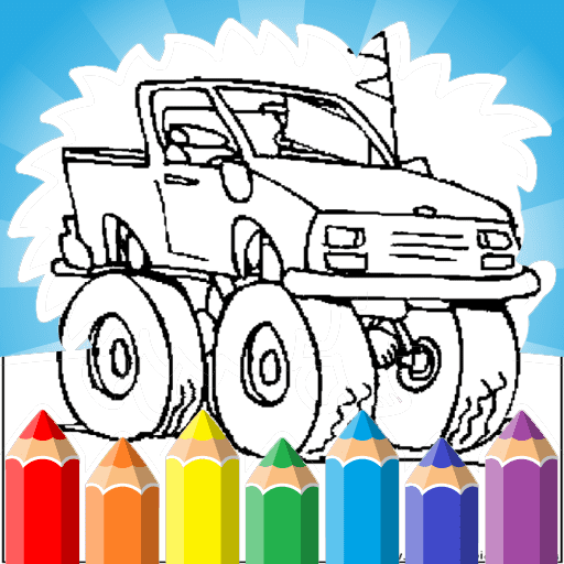 Monster truck coloring pages for kids ðï play now on