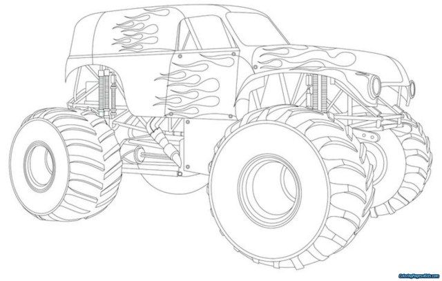 Inspiration picture of monster jam coloring pages