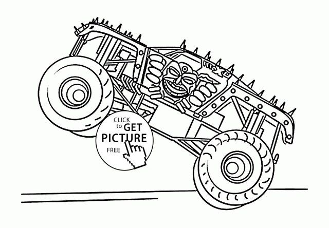Inspiration picture of monster jam coloring pages