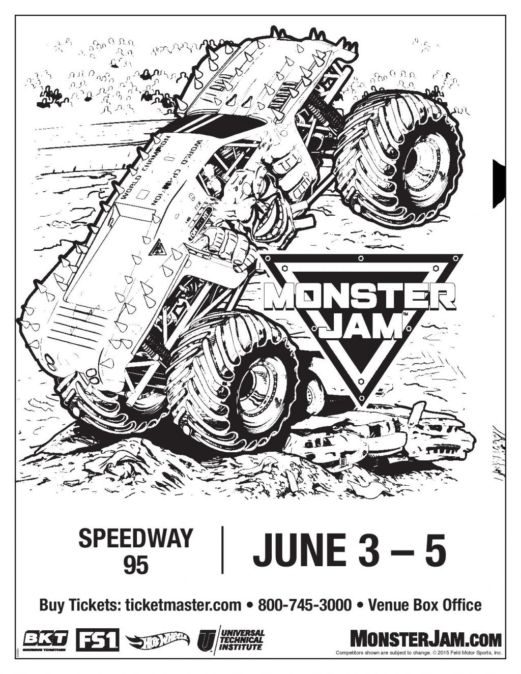 Monster jam es to bangor me