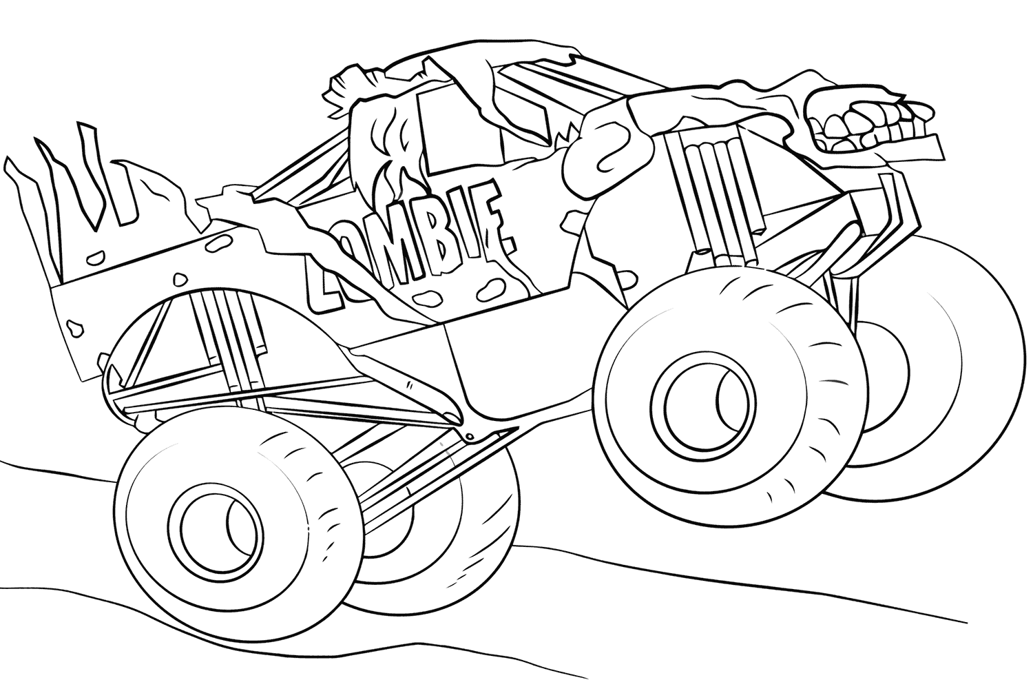 Monster truck coloring pages coloring pages to download and print