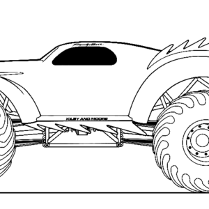 Monster truck coloring pages printable for free download