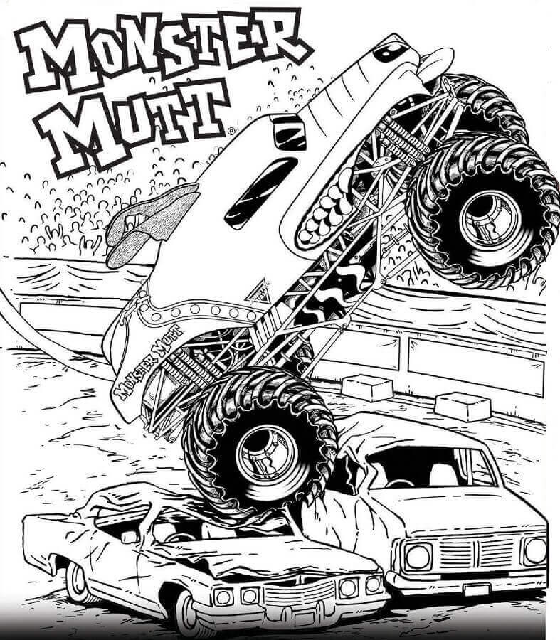 Monster jam coloring pages to print