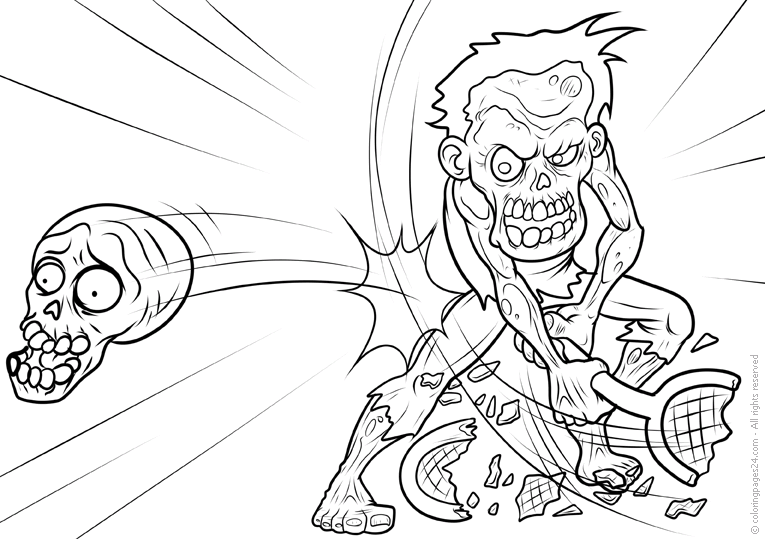 Zombie coloring pages