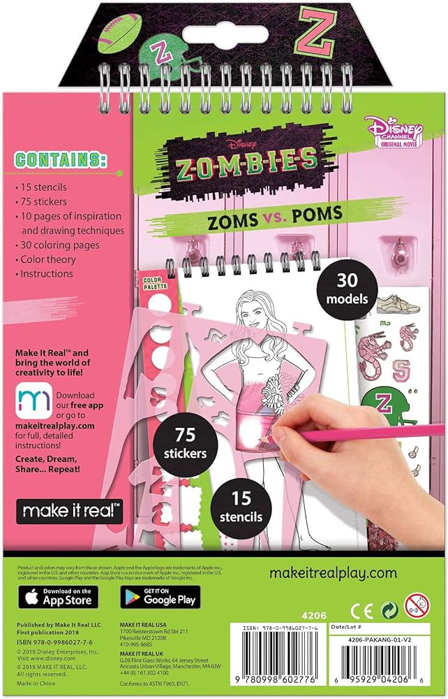 Make it real disney zombie sketchbook toys games