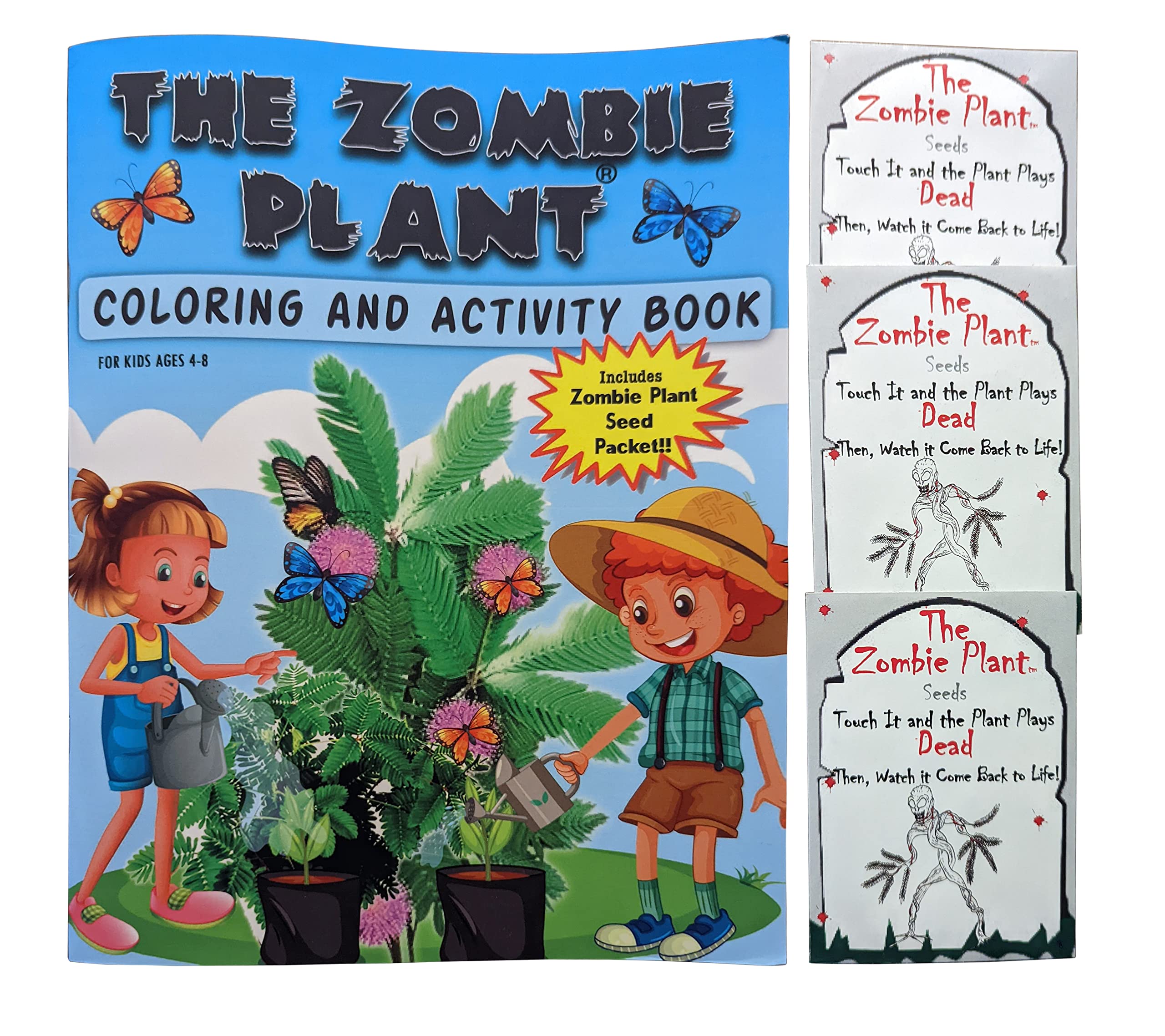 Zombie plant coloring activity book for kids grow this fun interactive plant for christmas