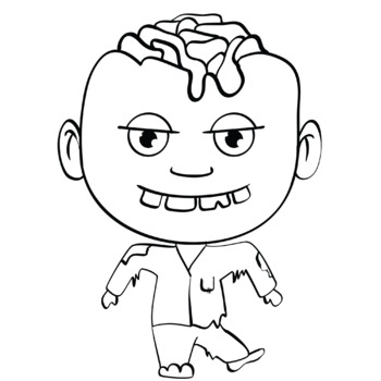 Printable zombie pumpkin coloring pages for kids october coloring sheets