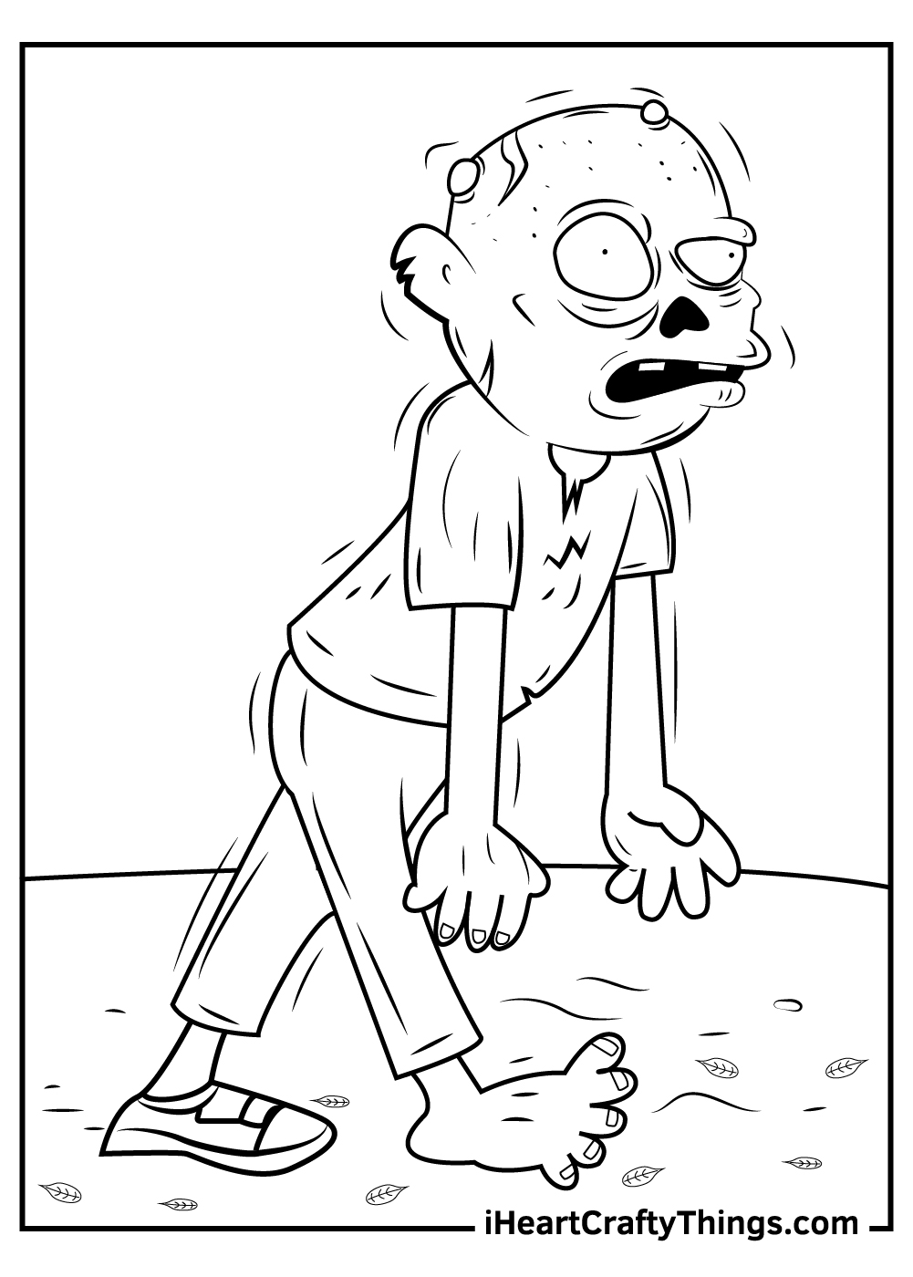 Zombie coloring pages free printables