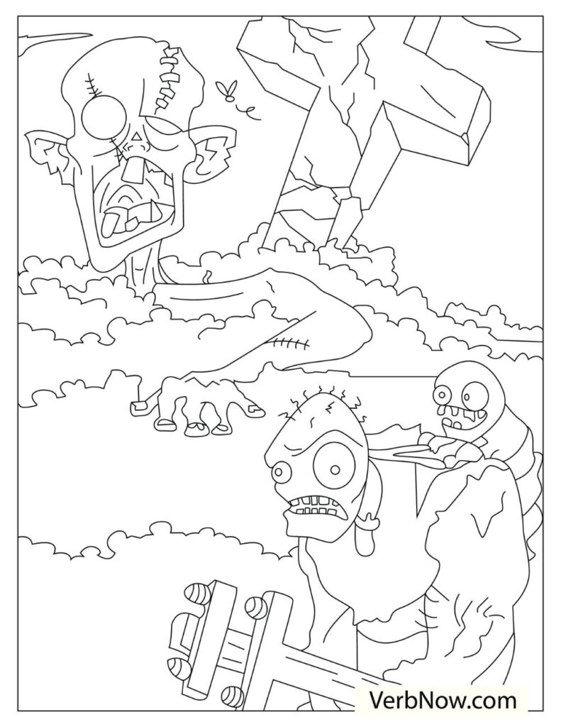 Free zombie coloring pages for download printable pdf