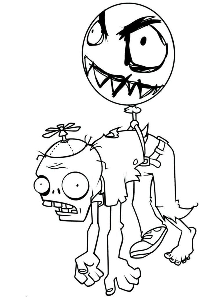 Plants vs zombies coloring pages all parts