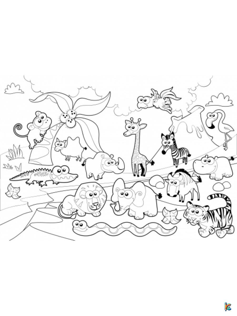 Zoo coloring pages â