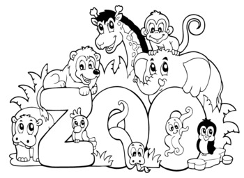 Zoo animals coloring book by energy and sciences tpt