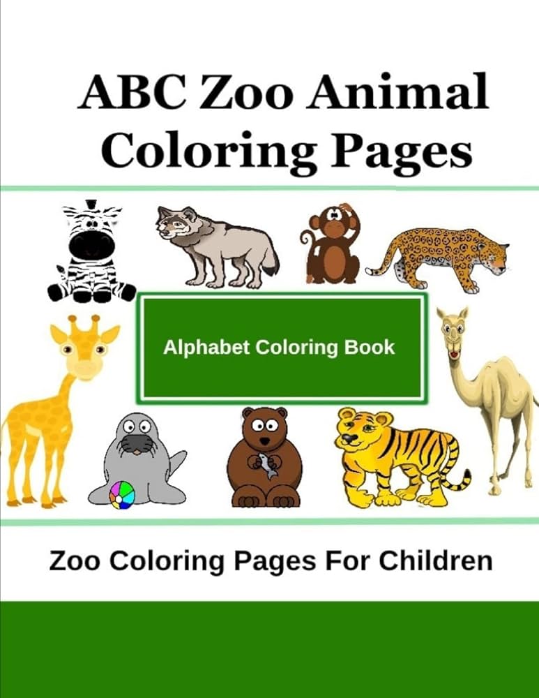 Abc zoo animal coloring pages zoo coloring pages for children thomas christine books
