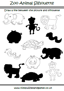 Zoo animal silhouette
