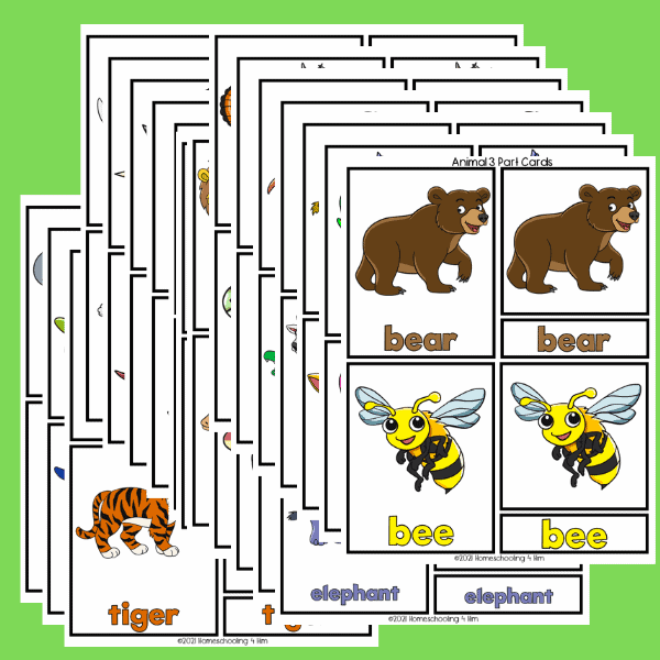 Zoo animal matching game printable