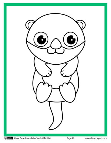 Cute animal coloring page free printable coloring pages