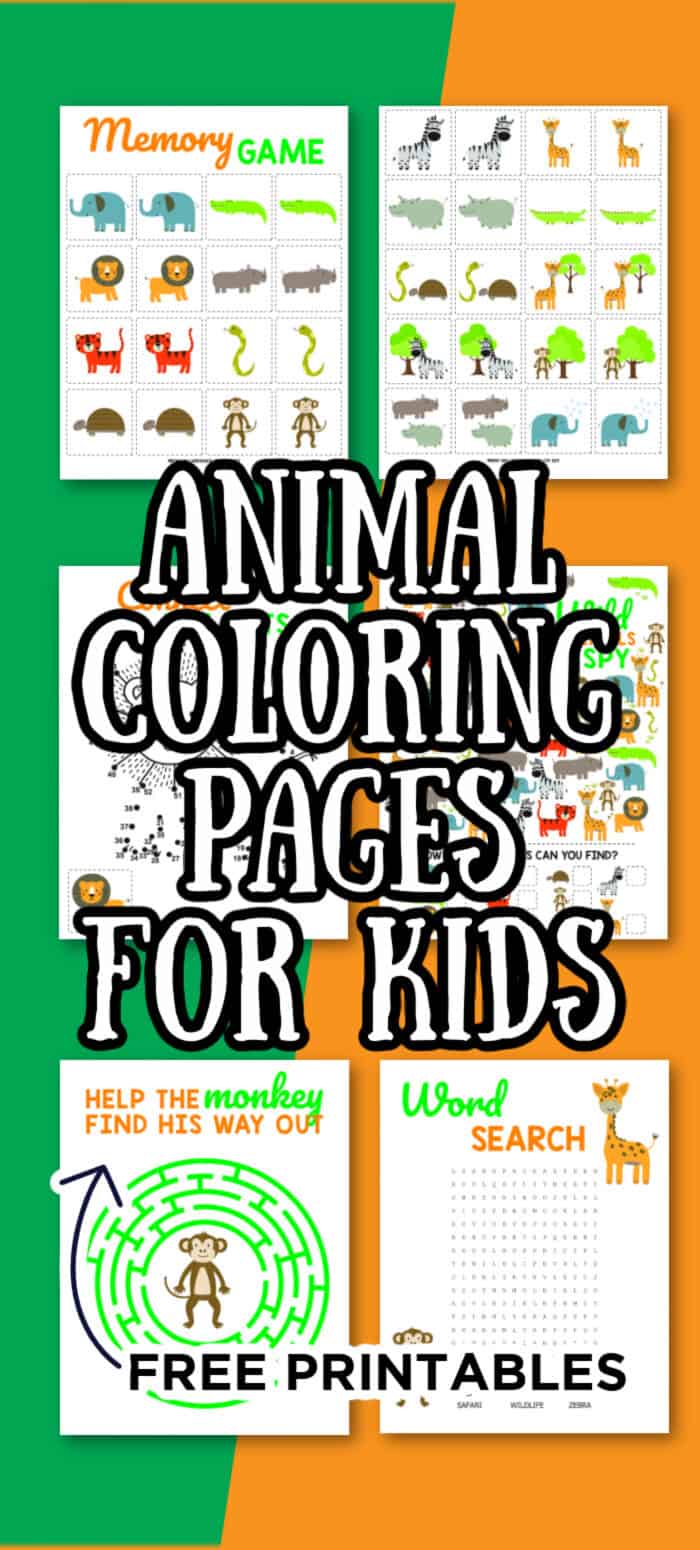 Free printable animal activites for kids