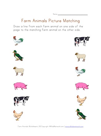 Farm animals worksheet
