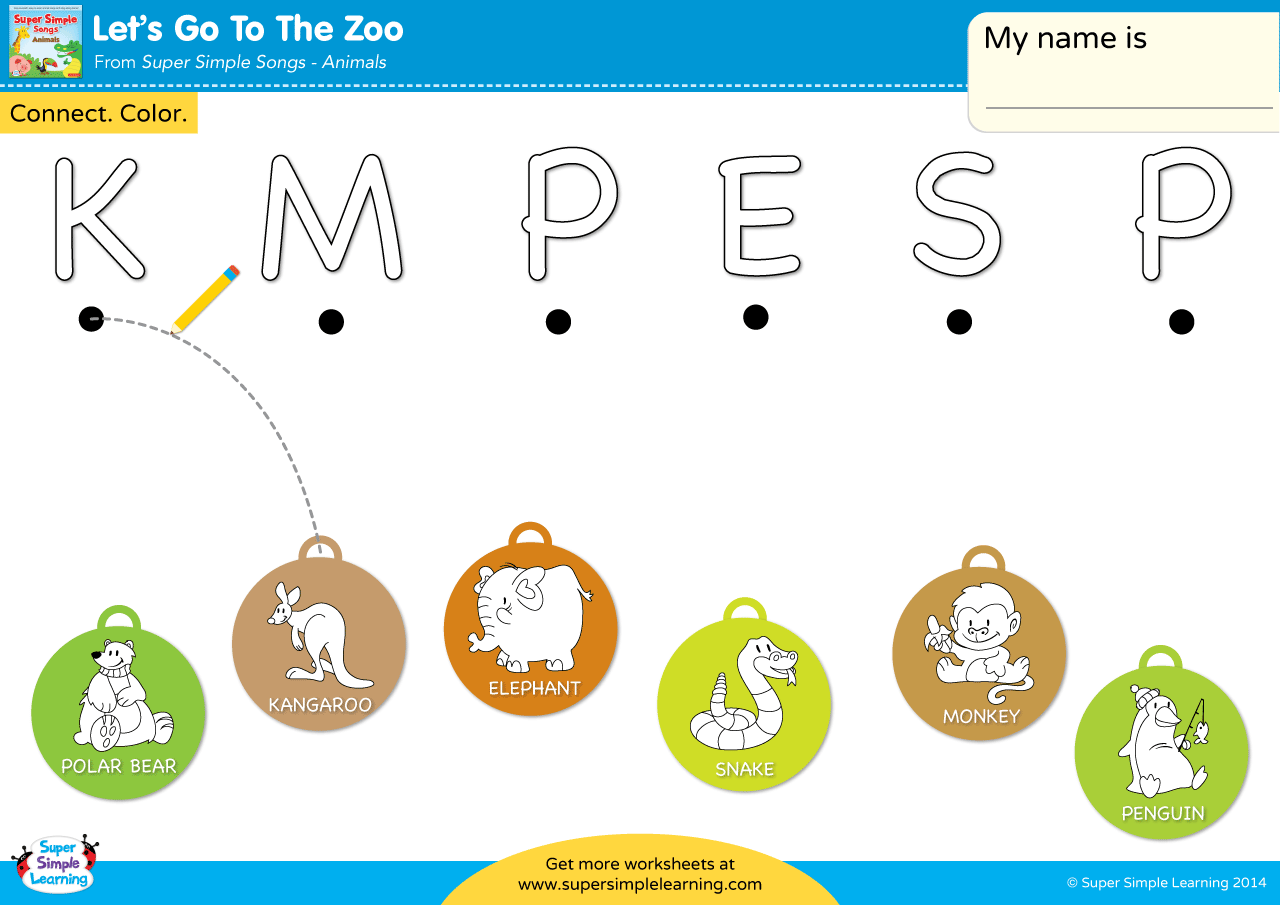 Lets go to the zoo worksheet