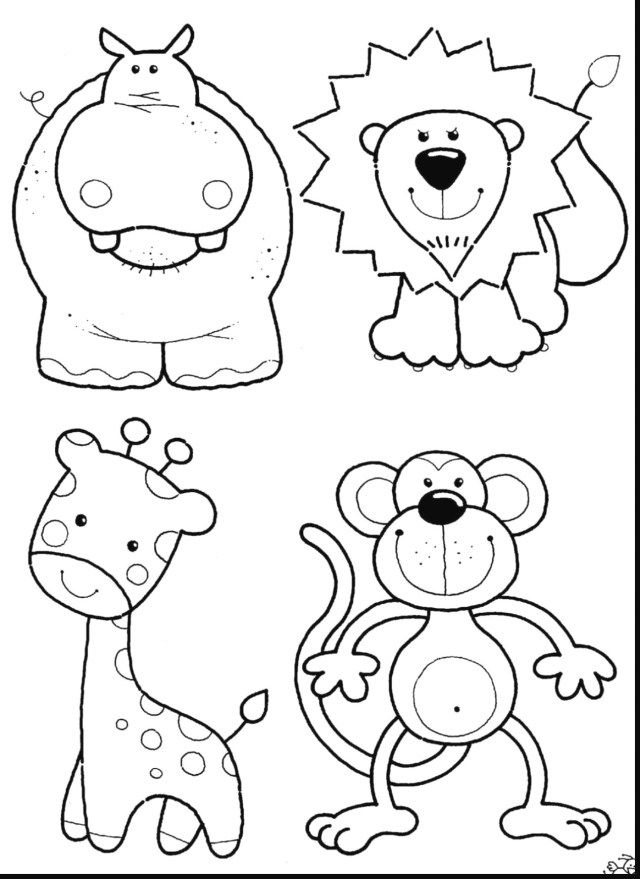 Exclusive picture of zoo animals coloring pages