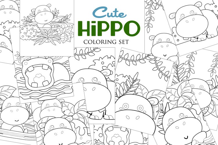 Zoo coloring pages design bundles