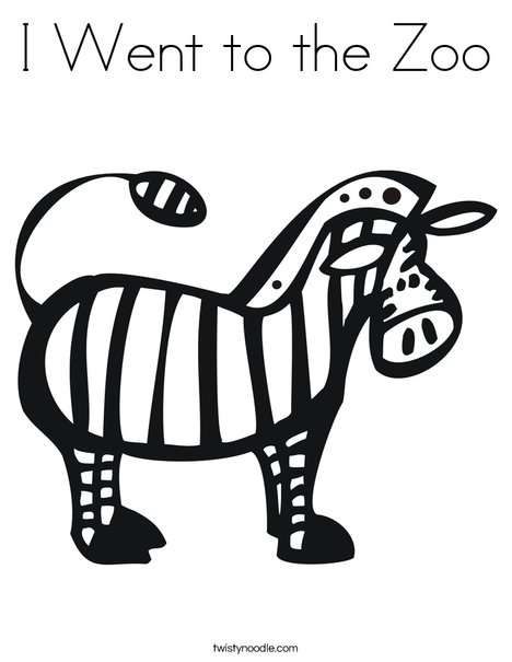I went to the zoo coloring page