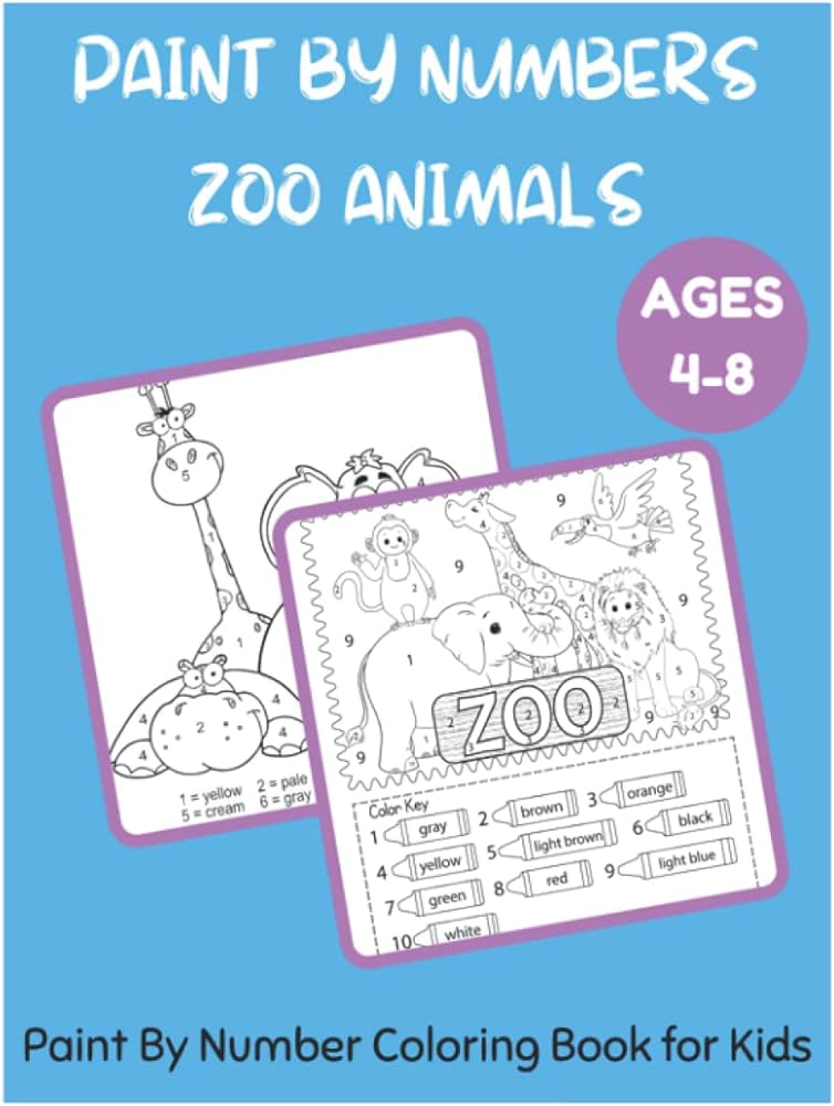 Paint by numbers zoo animals ages