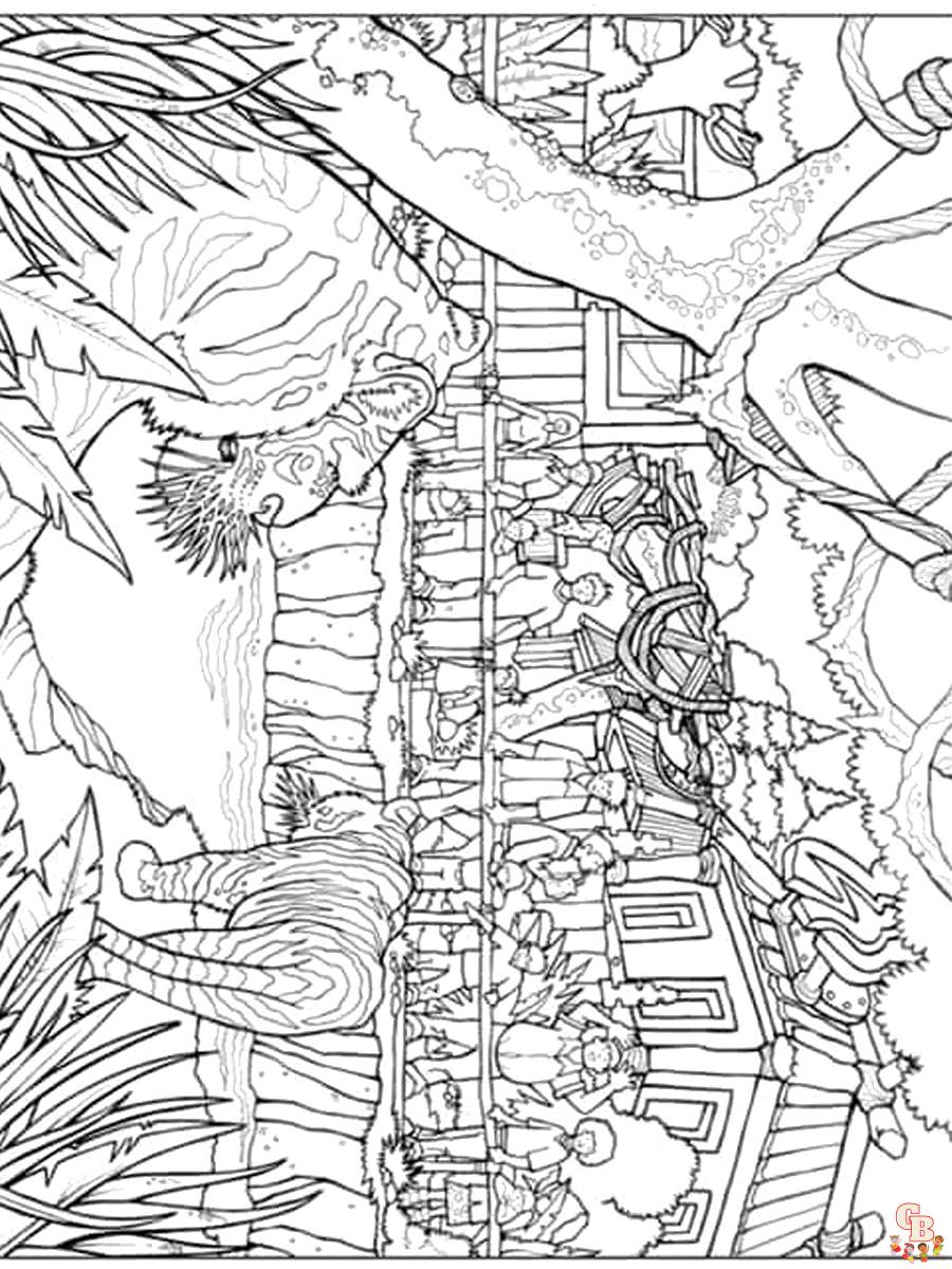 Zoo coloring pages for kids