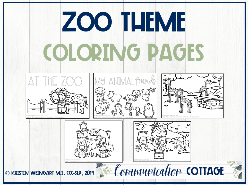 Zoo coloring pages â munication cottage llc