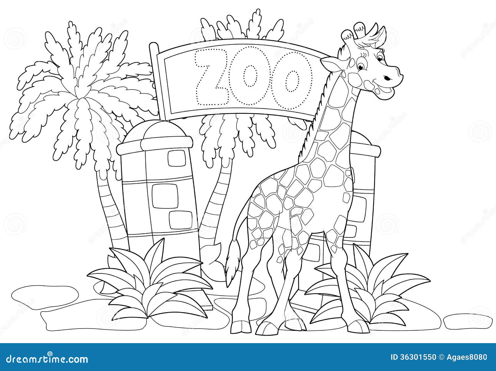 Zoo coloring page stock illustrations â zoo coloring page stock illustrations vectors clipart