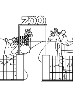 Zoo coloring tpt