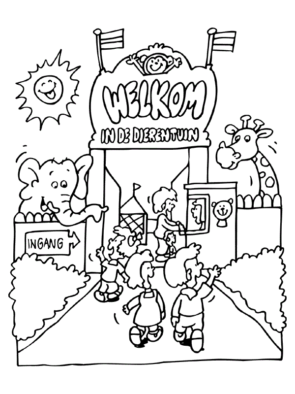 Free printable zoo coloring pages for kids