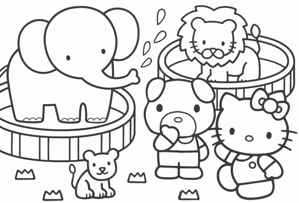 Get this free preschool zoo coloring pages to print
