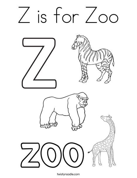 Z is for zoo coloring page zoo coloring pages letter z letter z crafts