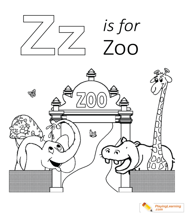 Z is for zoo coloring page free z is for zoo coloring page