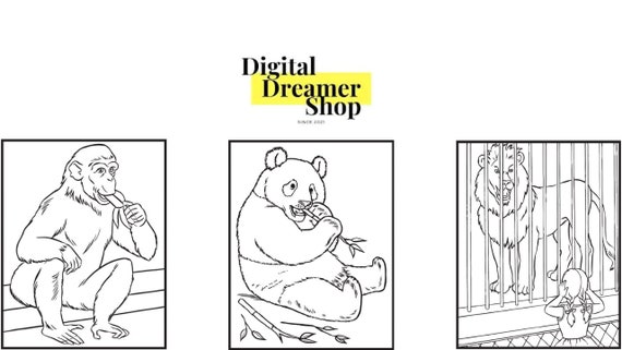 Zoo animal coloring pages pdf download