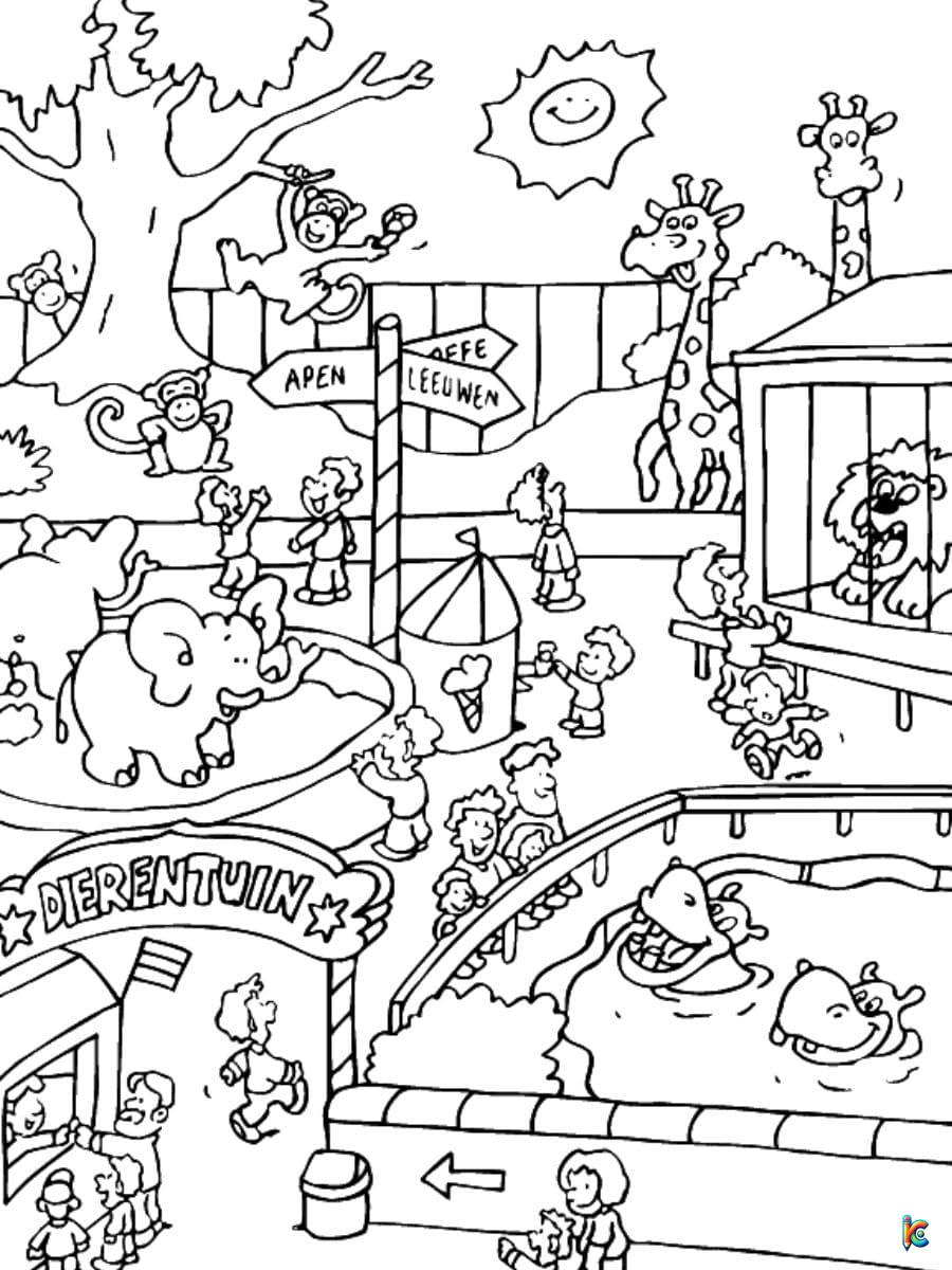 Zoo coloring pages â