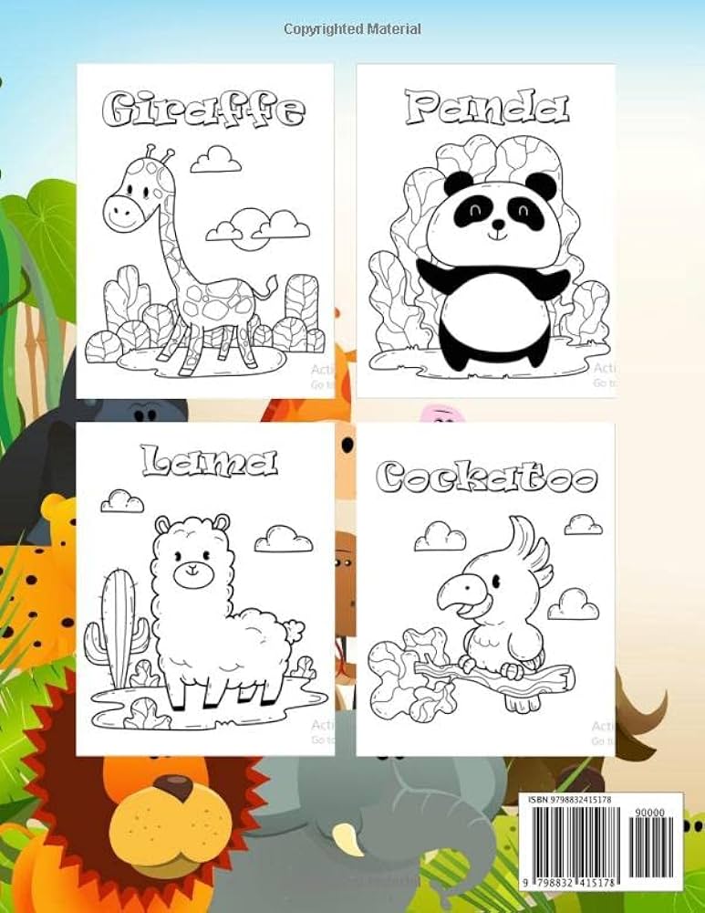 Zoo animals coloring book super fun coloring book of wild and zoo animals for kids age